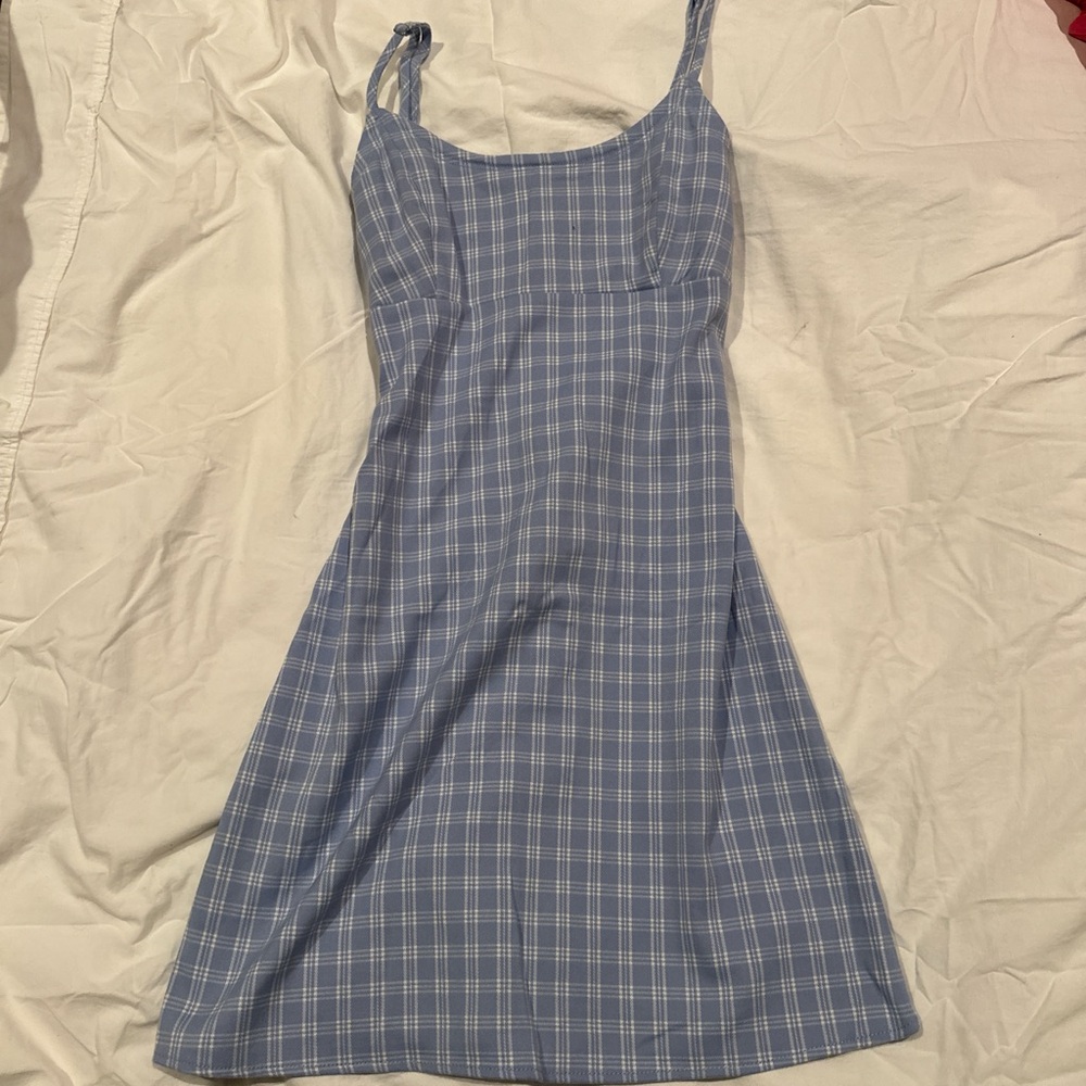 Blue Plaid Women's Dress